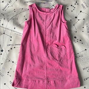 Crewcuts Pink jumper dress with Heart pocket